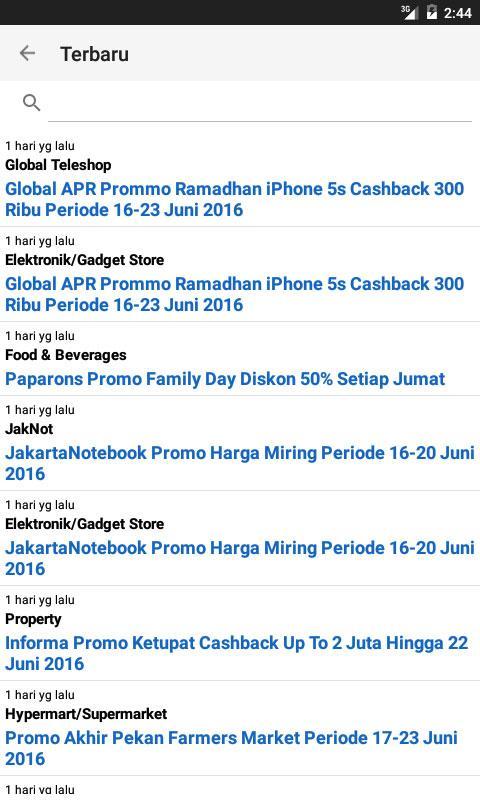 Harga Promo