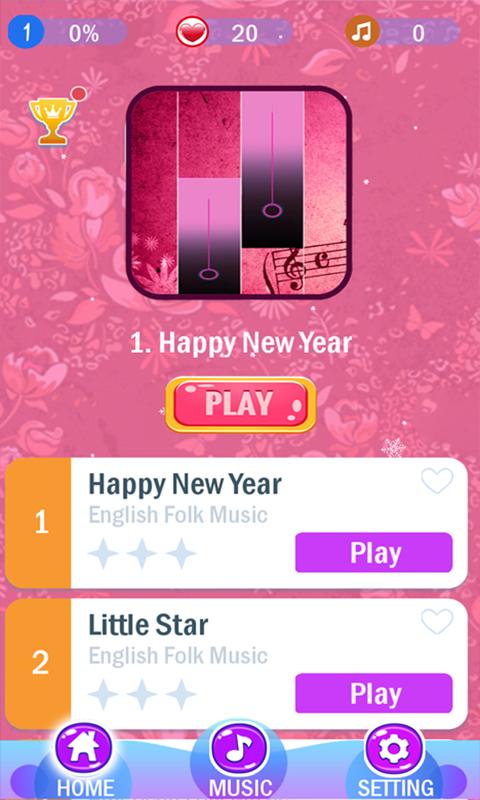 Pink Cute Piano Tiles 2018