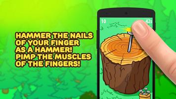 Hammer nail blow finger