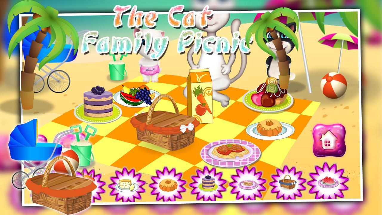 The cat family picnic