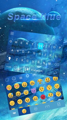 Space Blue Kika Keyboard theme