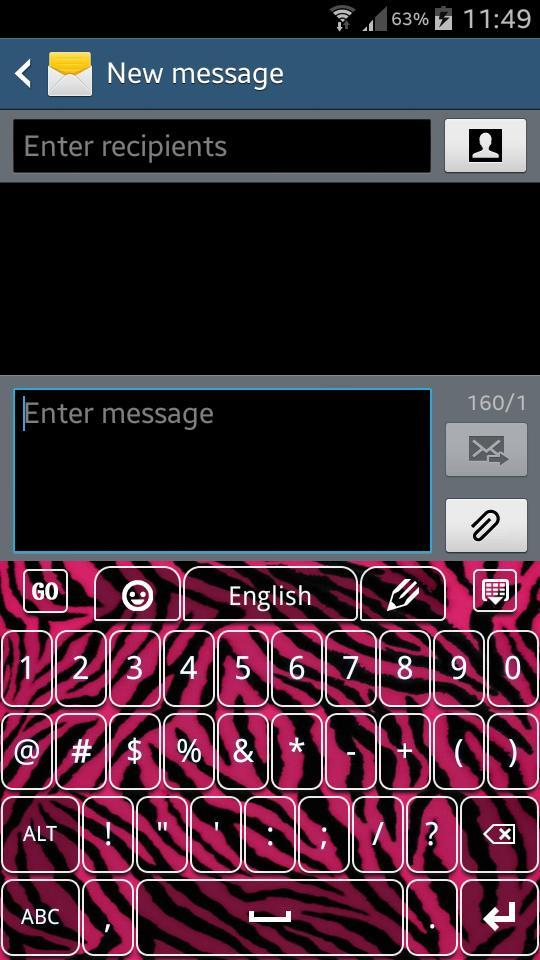 Pink Zebra Keyboard