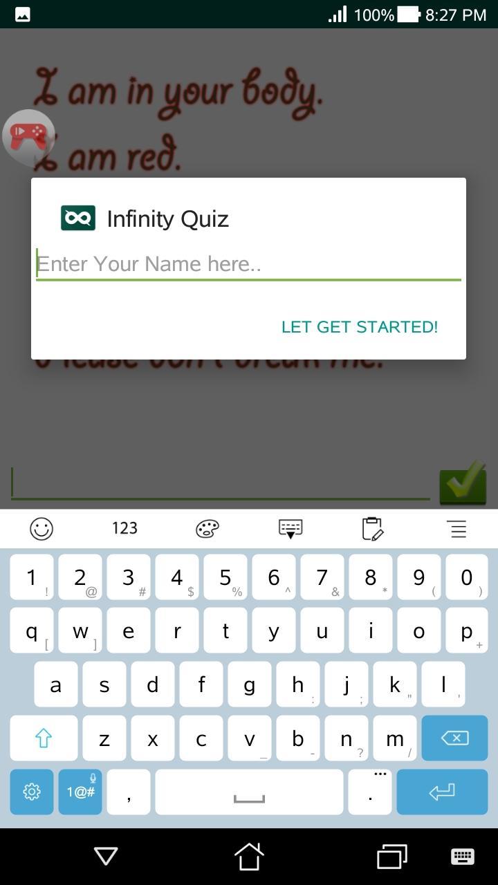 Infinity Quiz