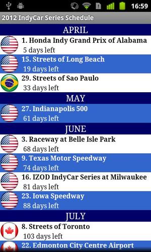 2017 IndyCar Series Schedule