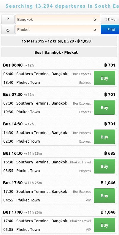 Ticket:Thai Railways Bus Ferry