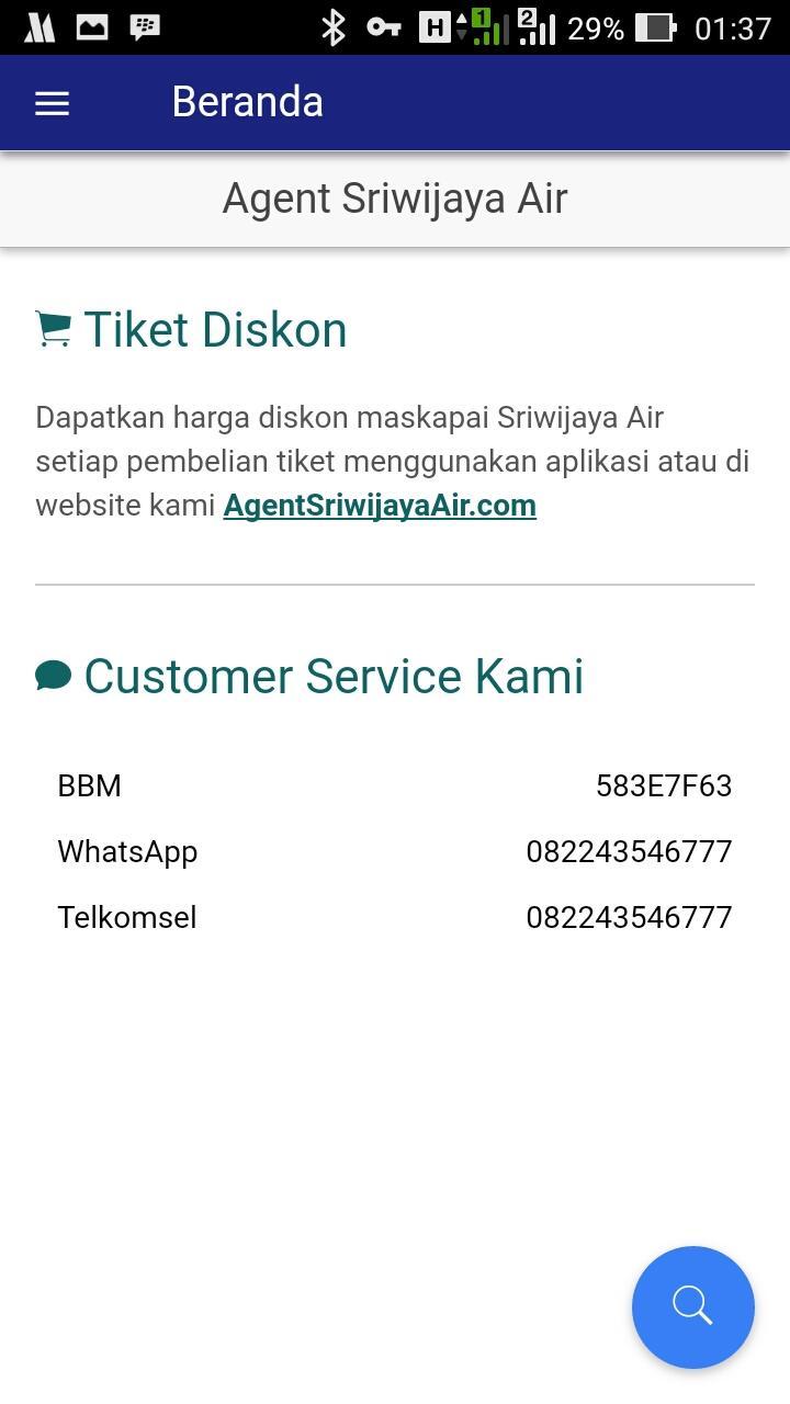 Agent Sriwijaya Air