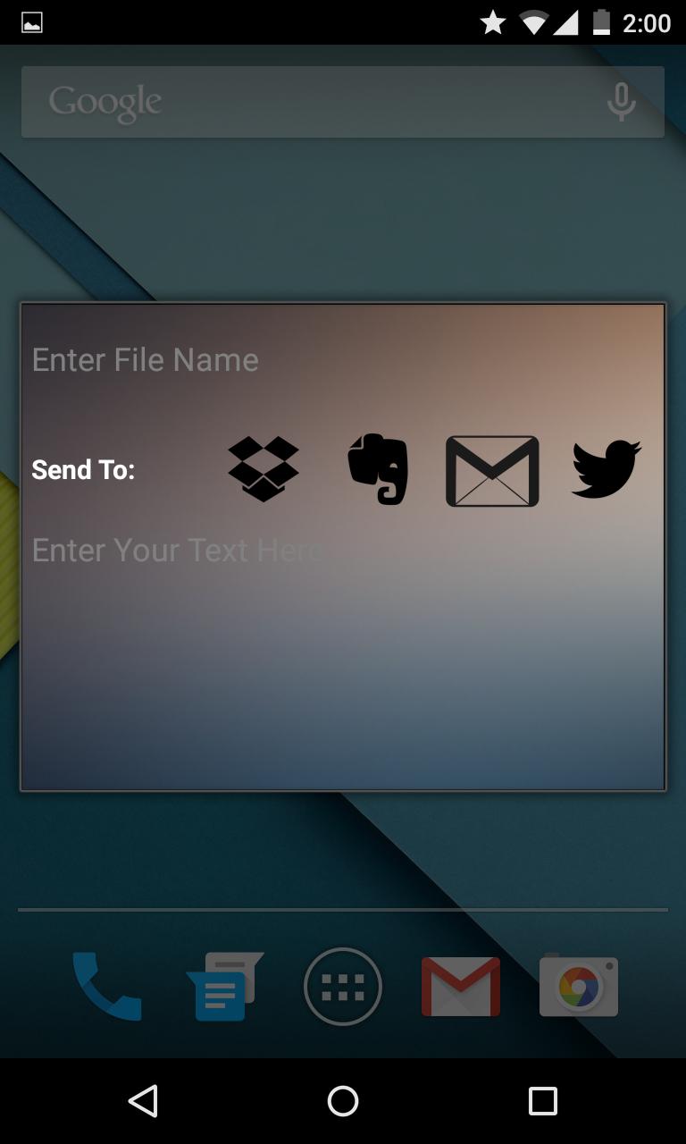 Easy Share Widget