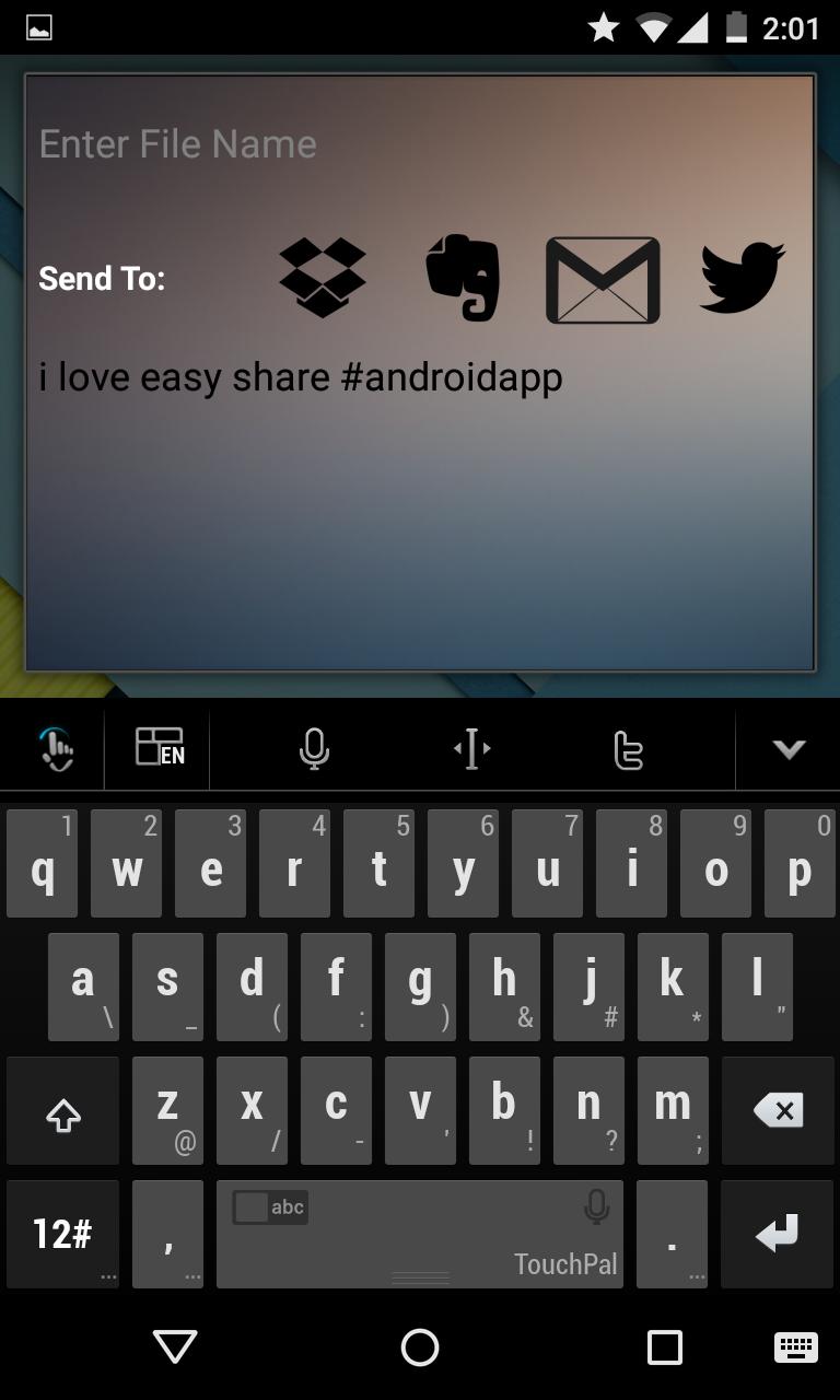 Easy Share Widget
