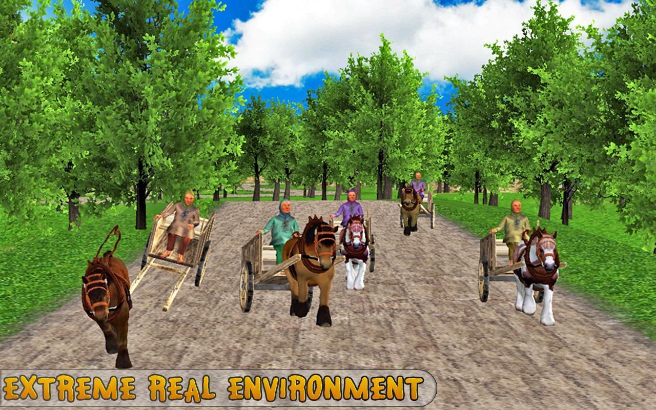 Real Horse Racing Cart Riding