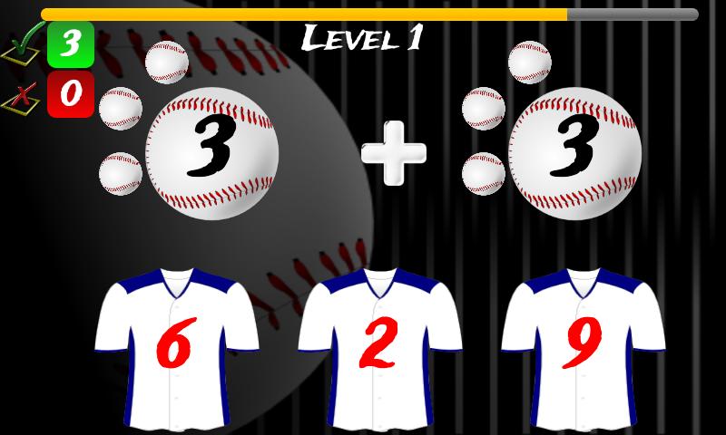 1st / 4th Grade Math Baseball