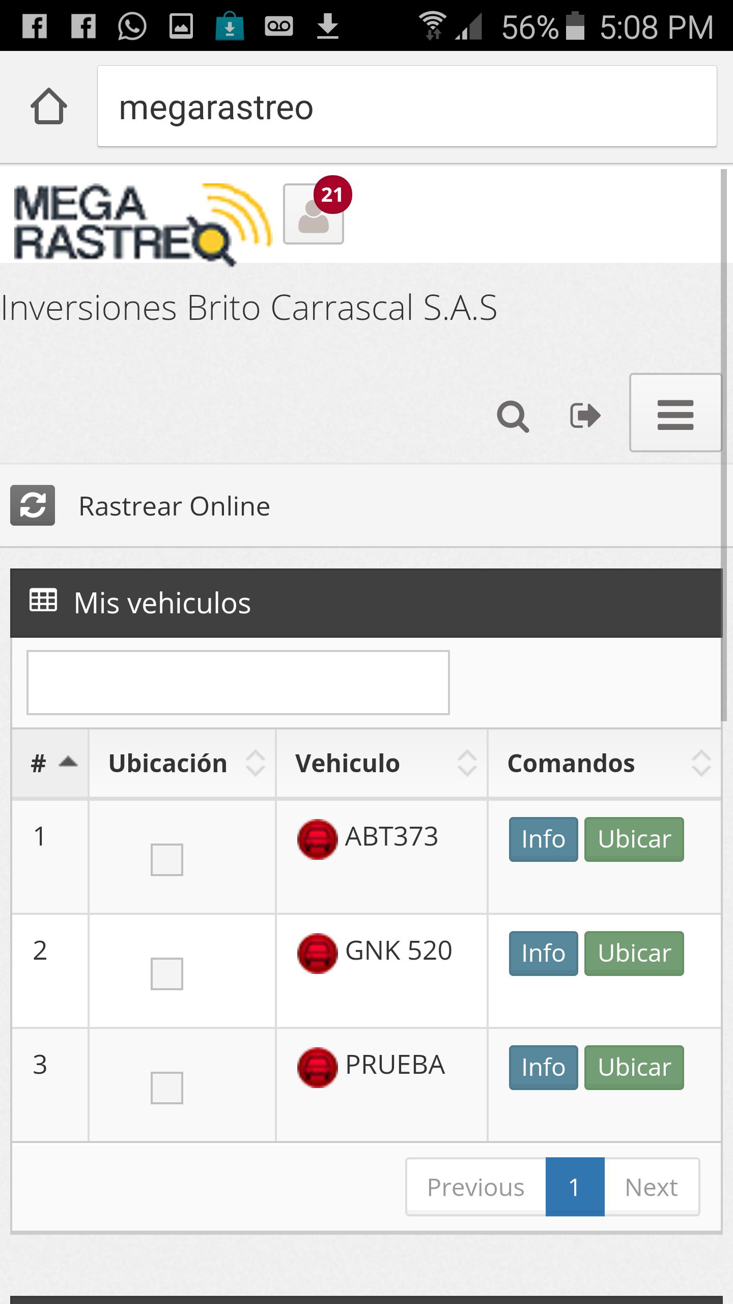 Megarastreo Satelital