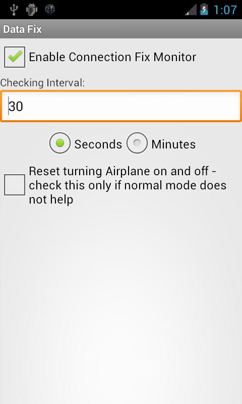 Data Connection Fix