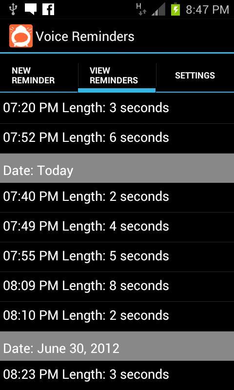 Voice Reminders