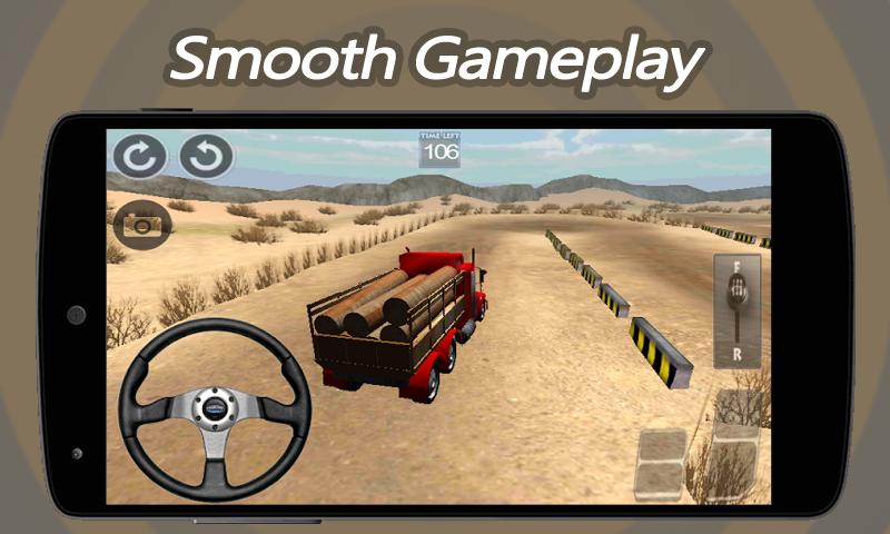 Truck simulator cargo-carrying