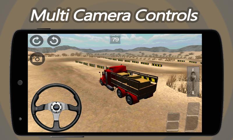 Truck simulator cargo-carrying