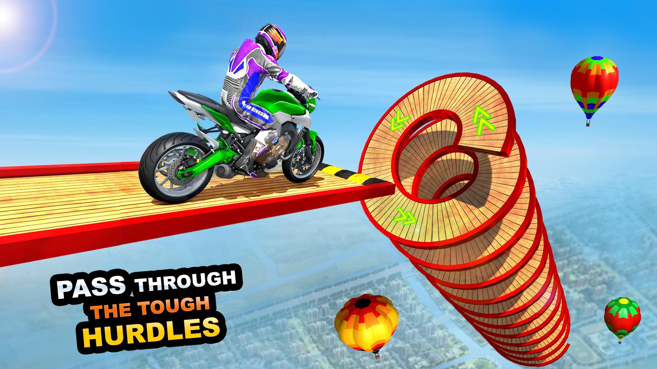 Bike Stunt Games: Spiral Ramp Stunts Game