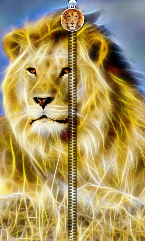 3D Lion Zipper UnLock