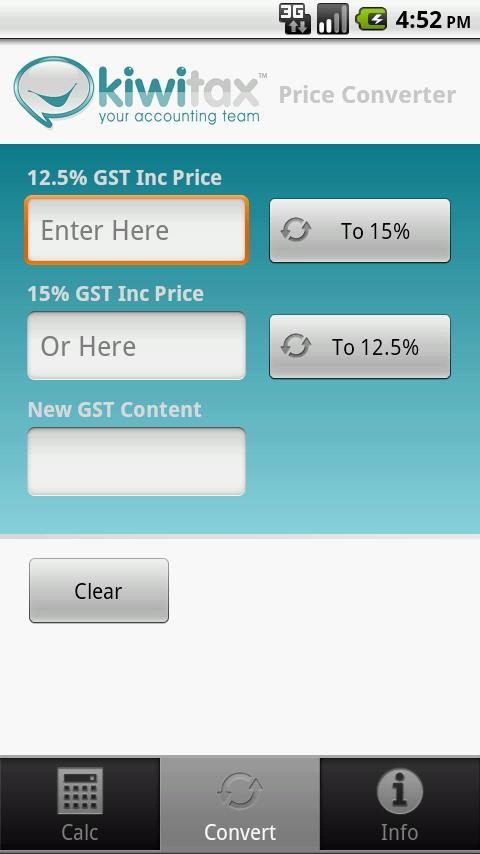 Kiwitax GST Calculator