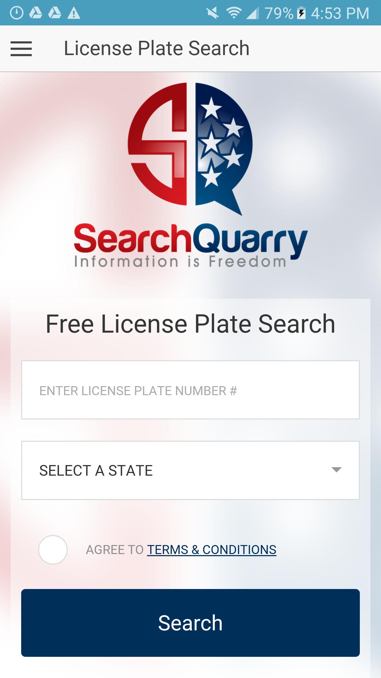 Free License Plate Search App