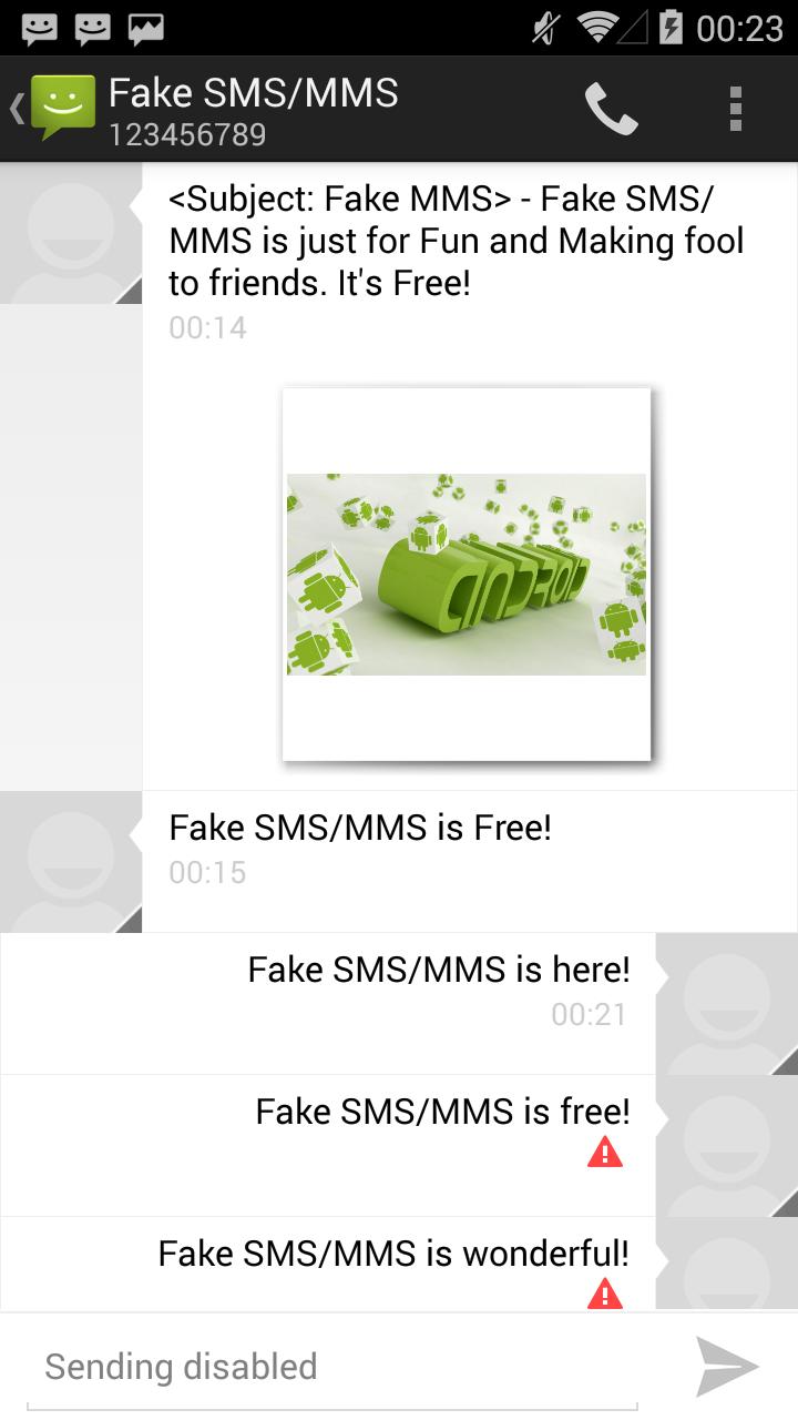 Fake SMS/MMS