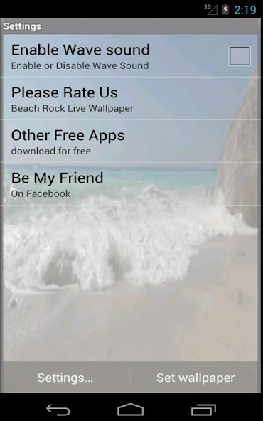 Beach Rock Live Wallpaper