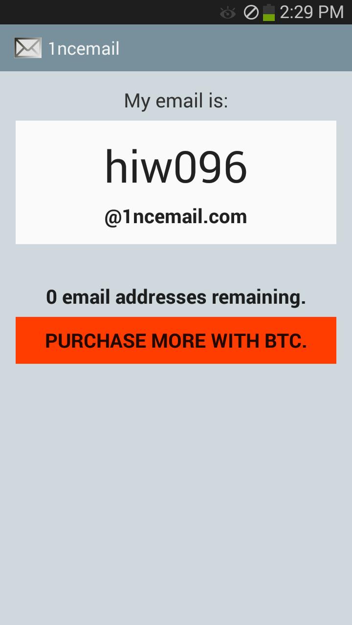 1nceMail - Disposable email!