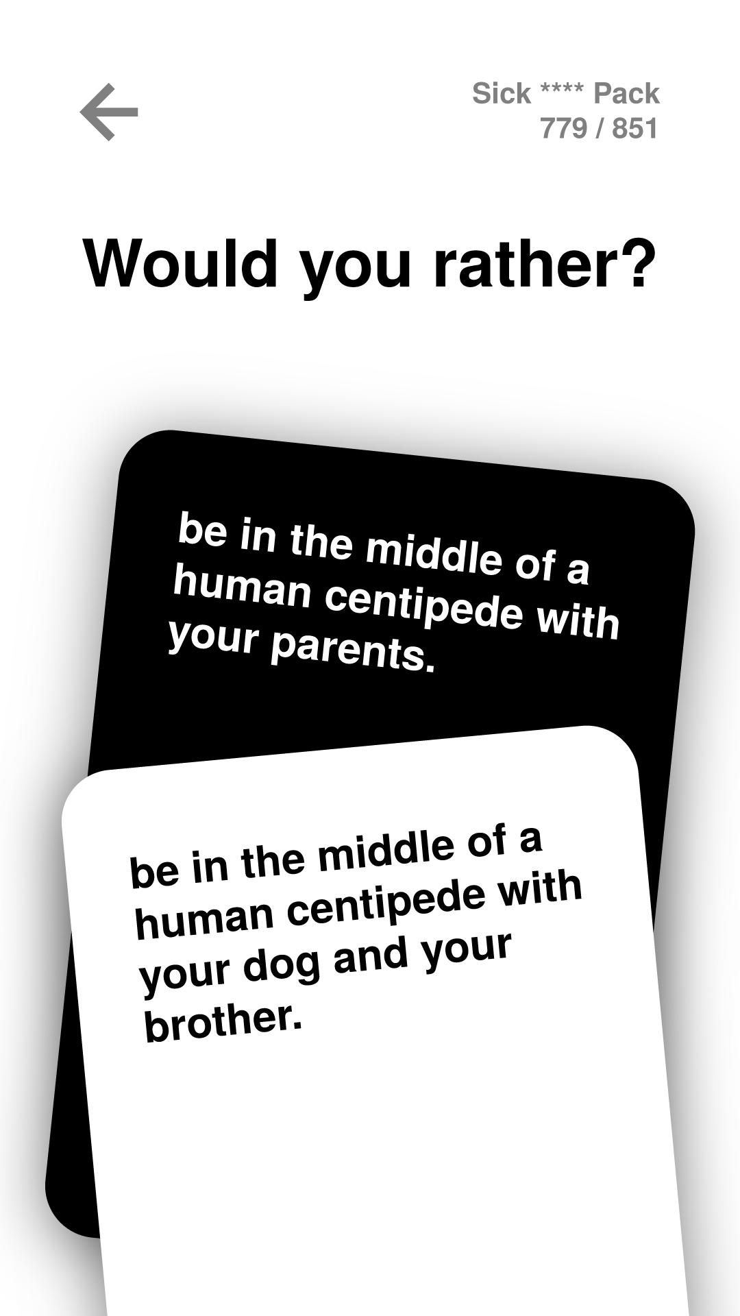 Would you Rather: Dirty & Evil Drinking Game