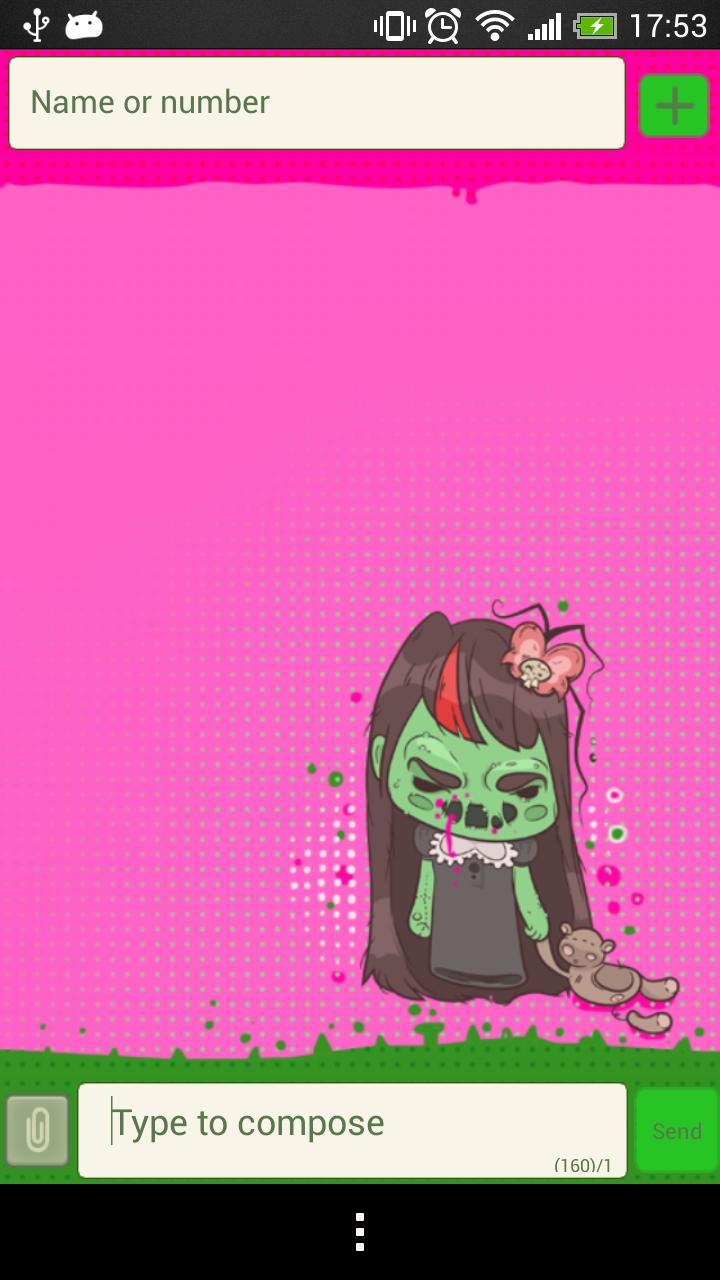 GO SMS Zombie Girl Theme