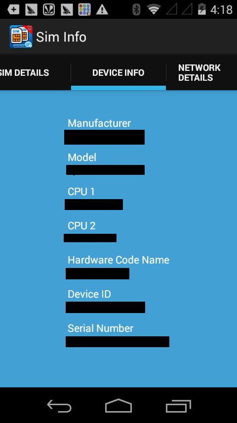 SIM Card Information