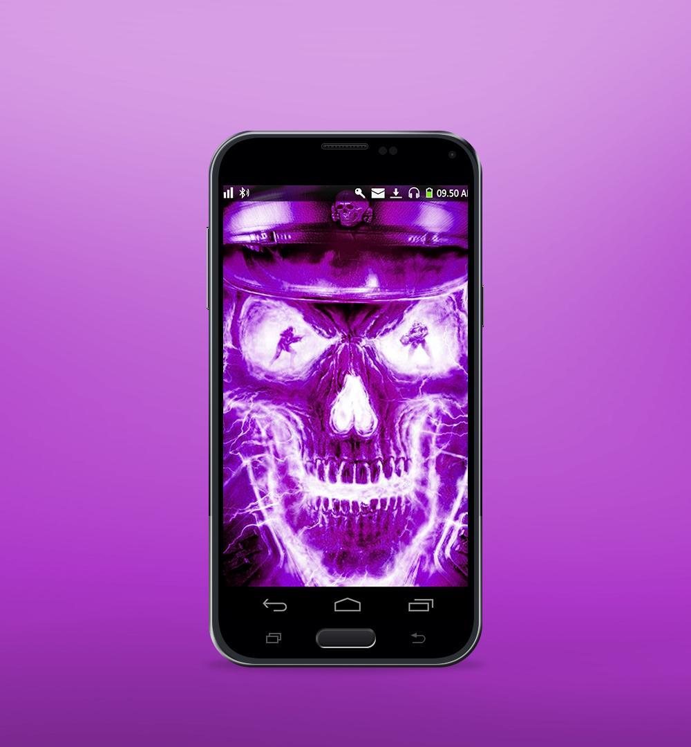Neon Skull FBI Live Wallpaper