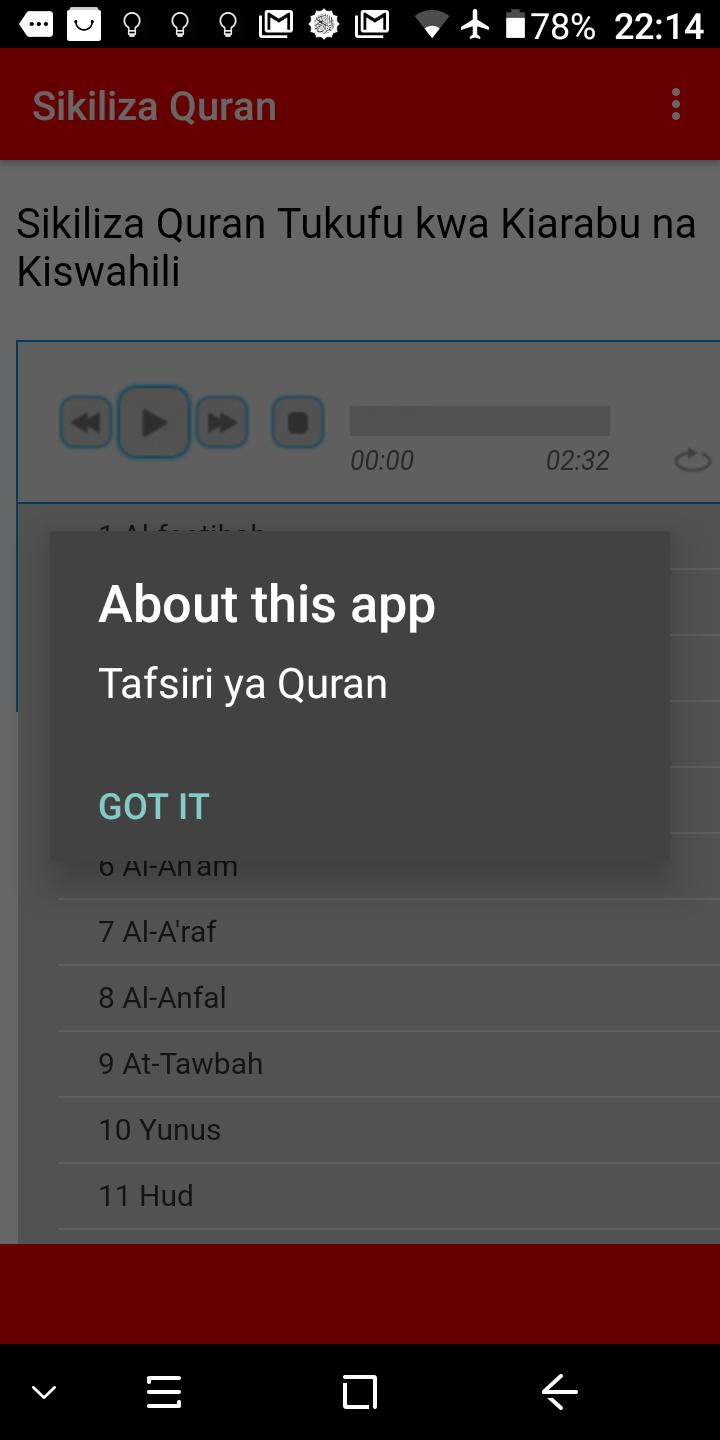 Sikiliza Quran Kwa Kiswahili