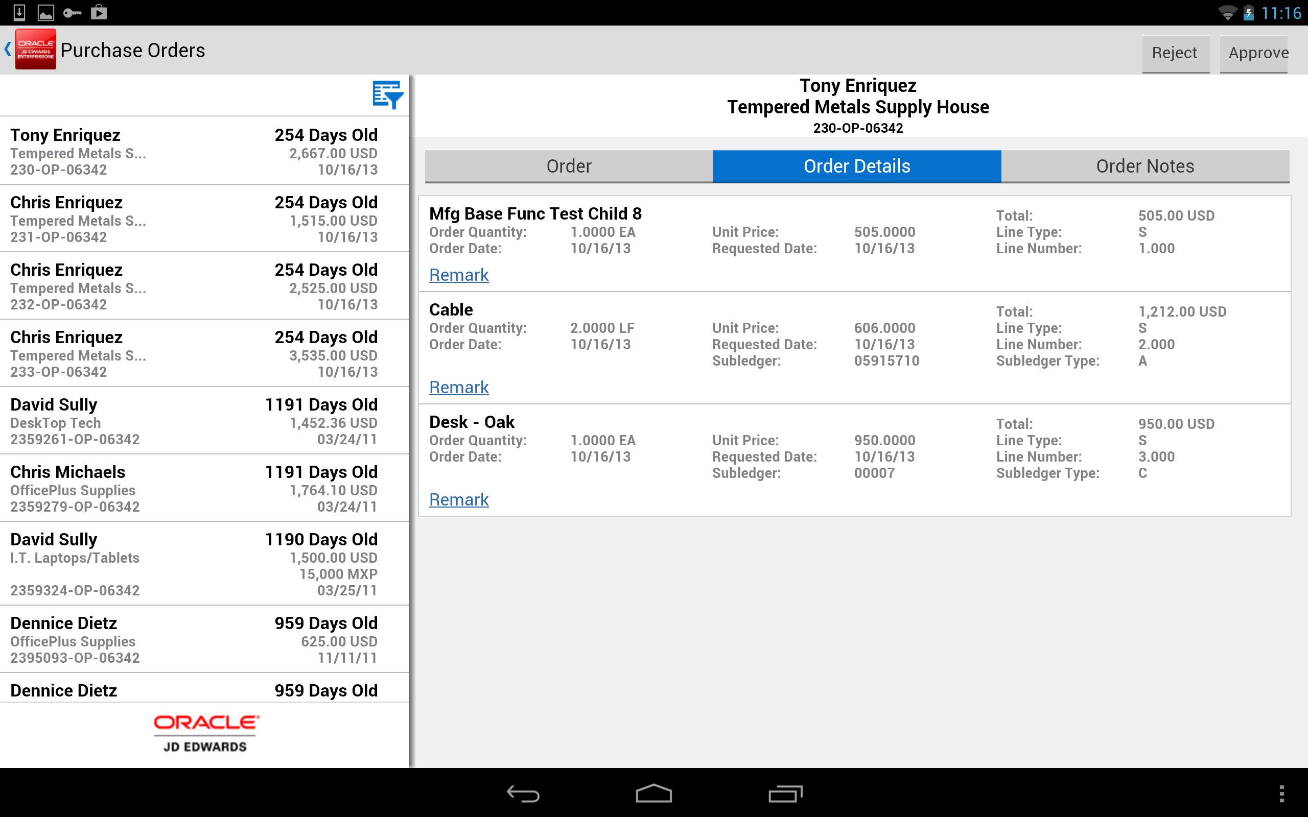 PO Approvals - JDE E1