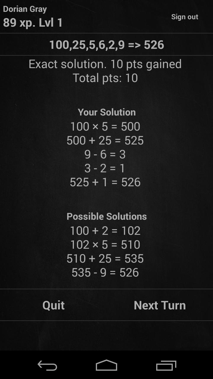 Countdown Numbers Game