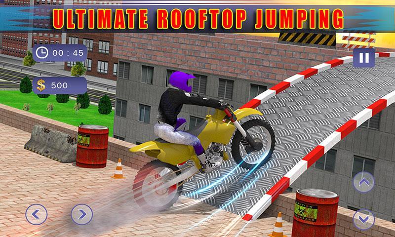 Motorbike Rooftop Stunts