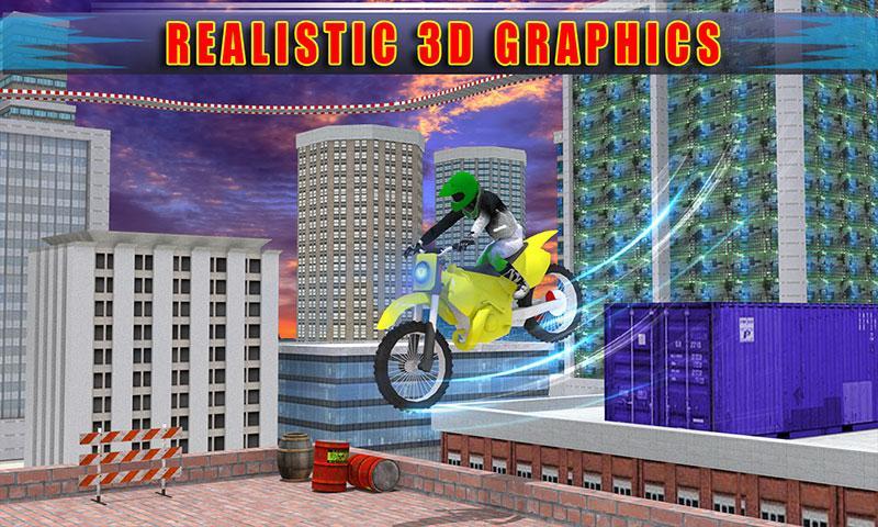 Motorbike Rooftop Stunts