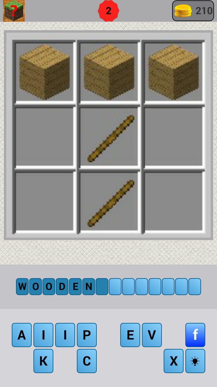 Crafting Quiz for Minecraft