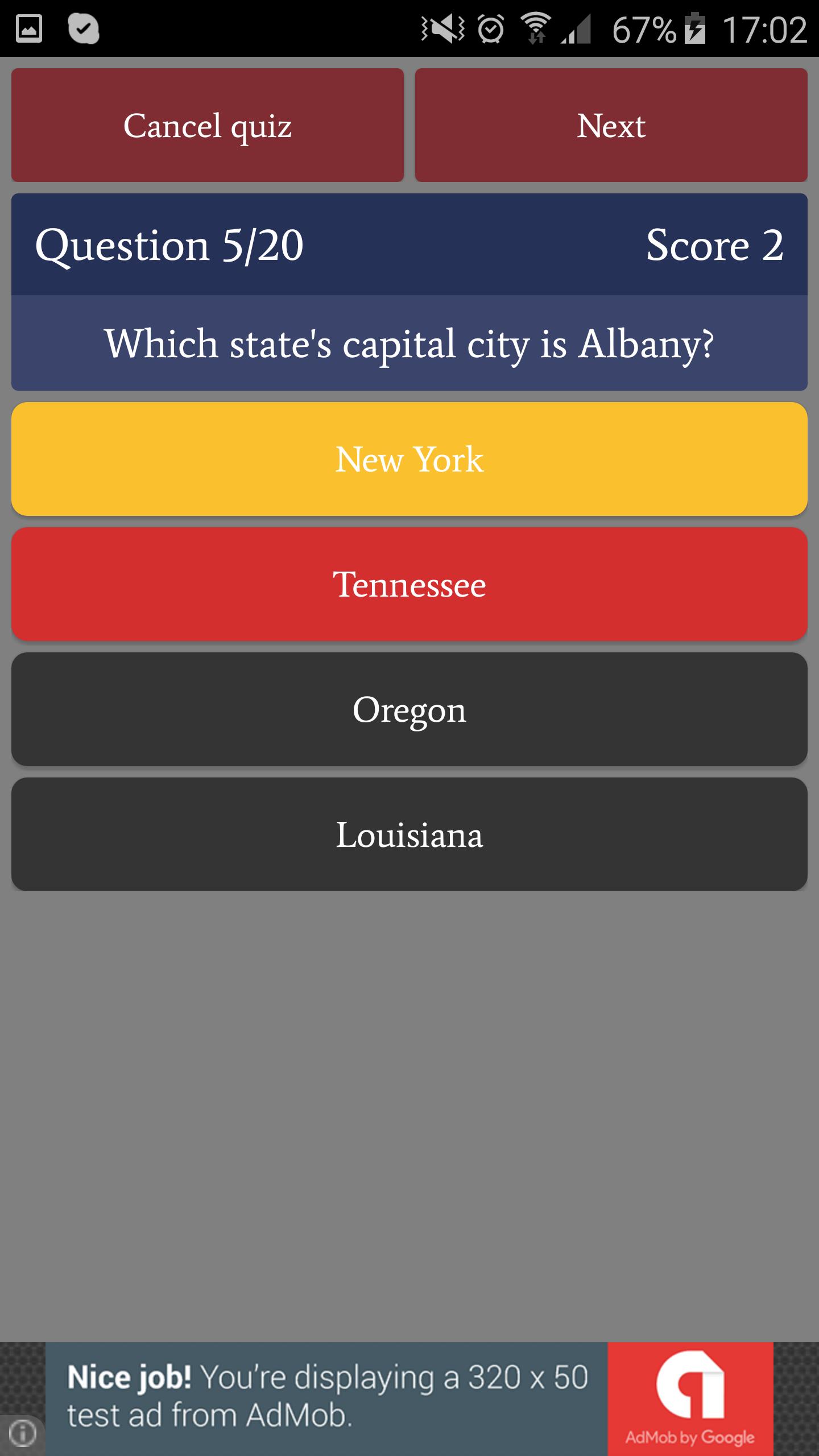 US States Quiz Free