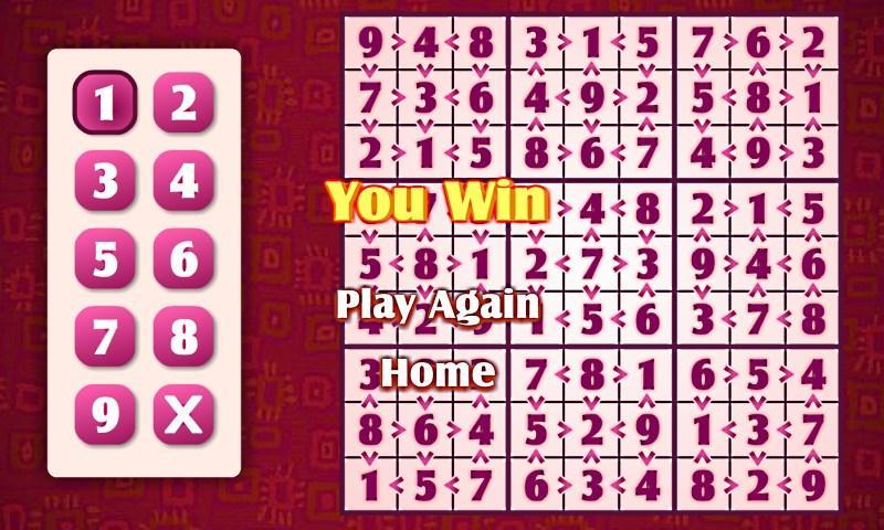 Greater Than Sudoku Free