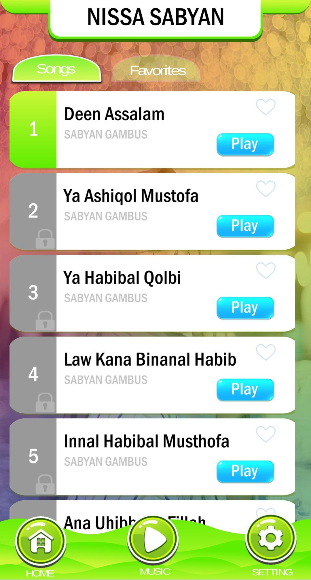 Nissa Sabyan Piano Tiles