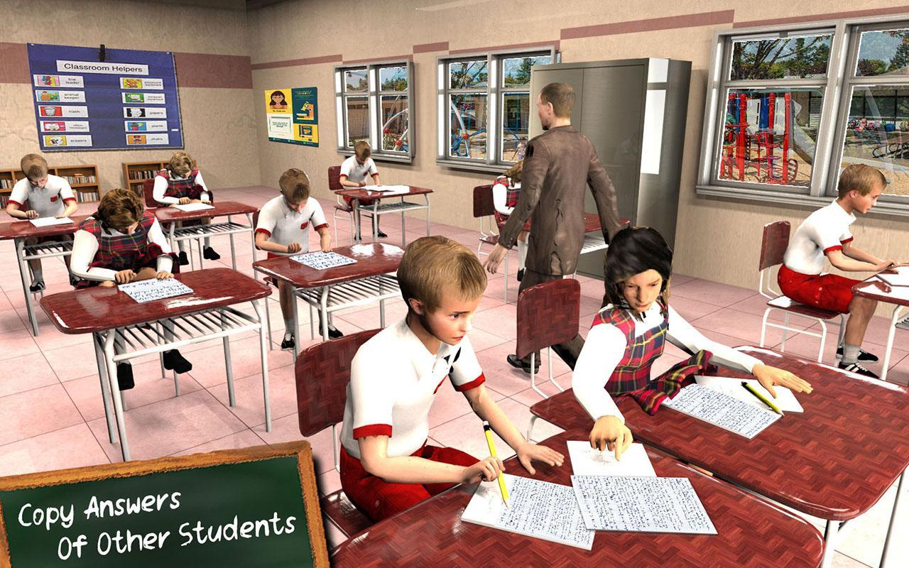 Virtual Classroom Cheating Sim: High School Games