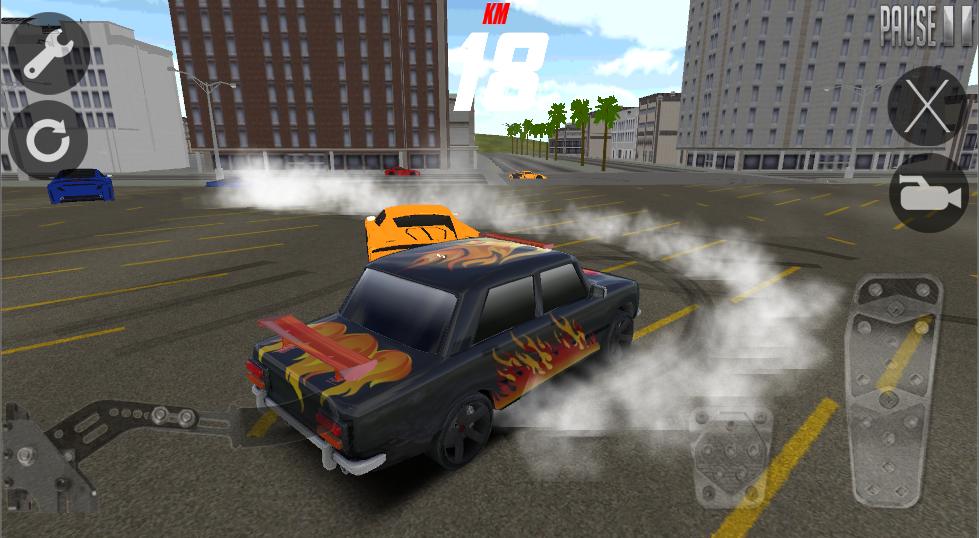 Old Modified Car Driving