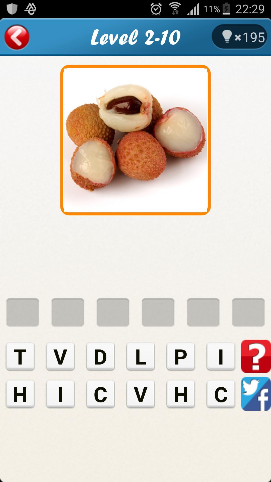 1 Image 1 Mot : Quiz Fruits