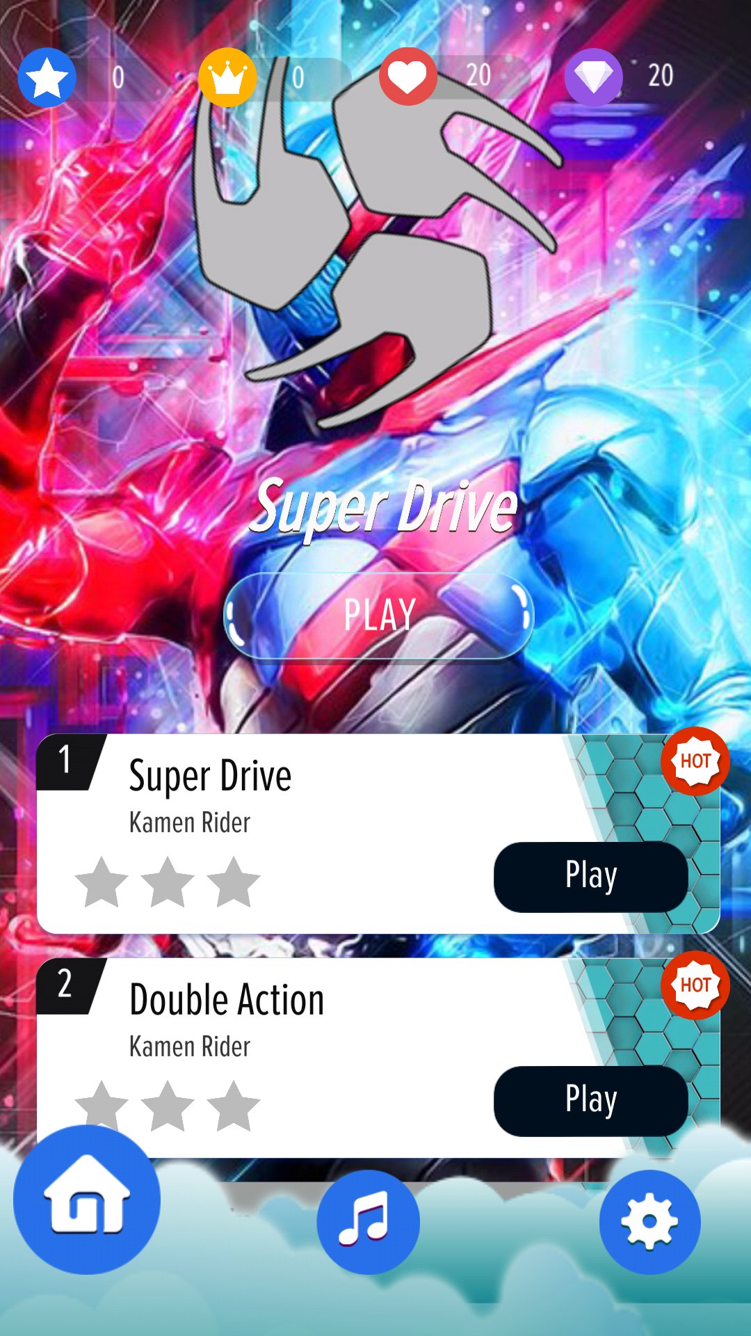 Kamen Rider Piano Tiles