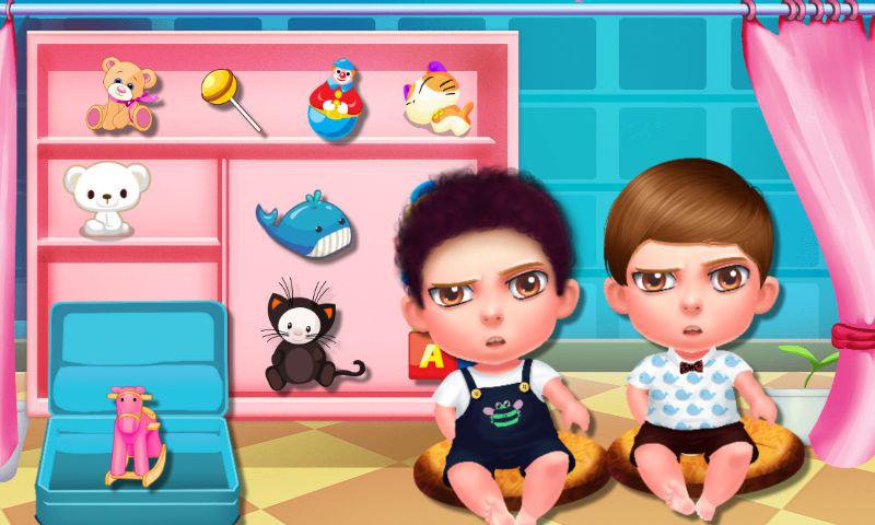 Modern Lady's Cute Twins