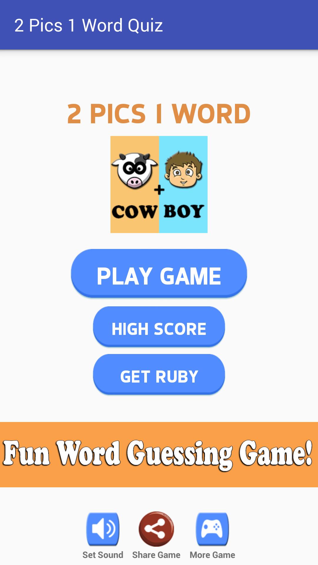 2 Pics 1 Word - 2 Pics Quiz - Fun Word Guessing