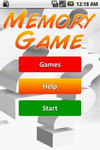 Training Memory - Game