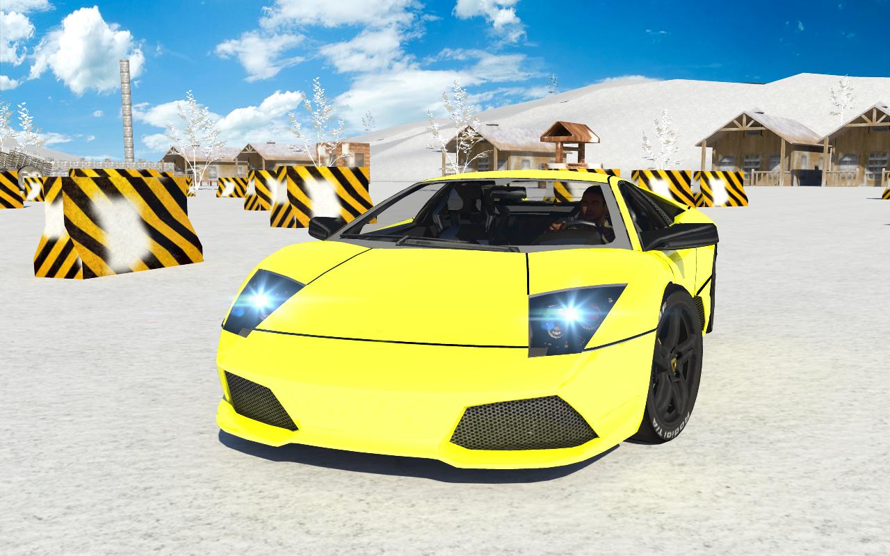 Car parking winter 3d