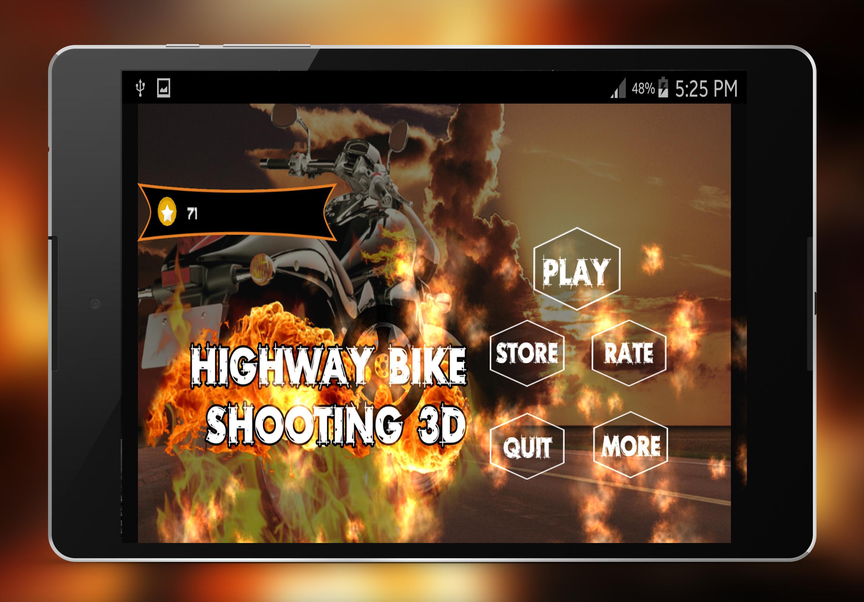 Highway Bike Shooting 3d