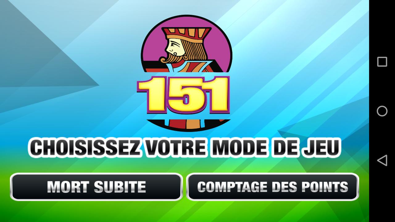Jeu de carte 151