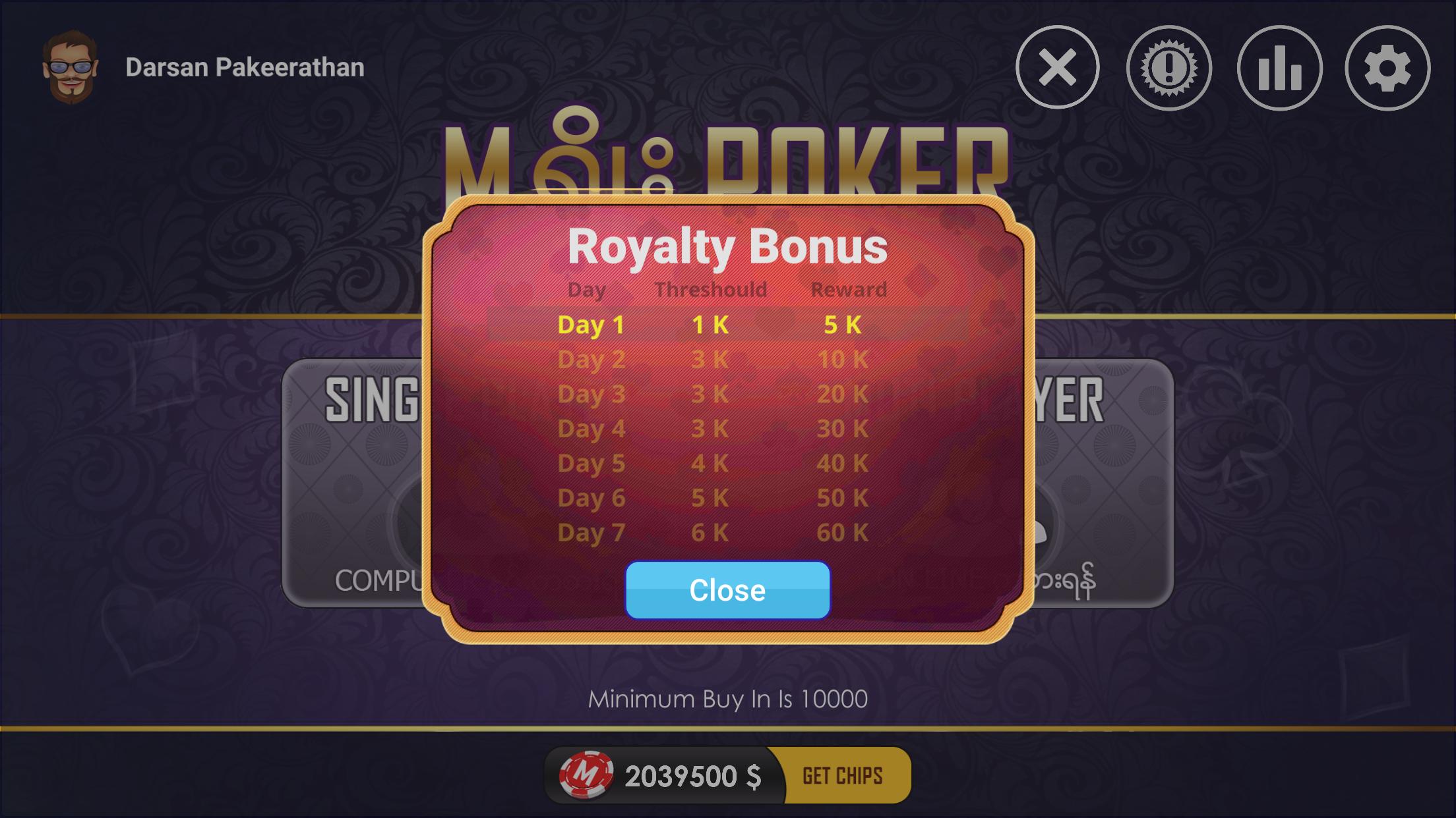 M show poker